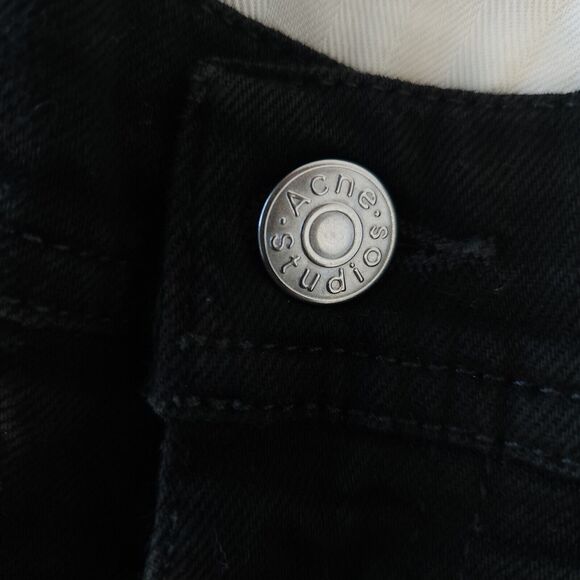 Acne Studios Blå Konst Black North Stay Jeans Men’s 33x27 Straight Fit *FLAW - Picture 3 of 10